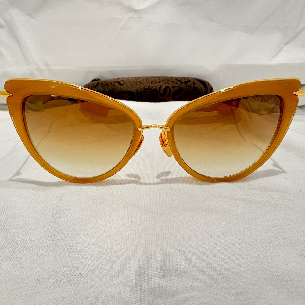 NEW! DITA HEARTBREAKER 22025-C-BRN-GLD;  GOLD & BROWN FRAME W/ GOLD FLASH LENS